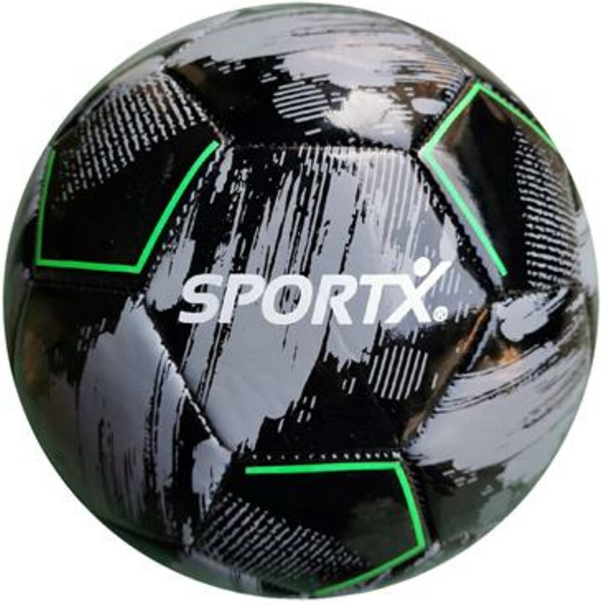 Sportx voetbal grey black 330-350gr
