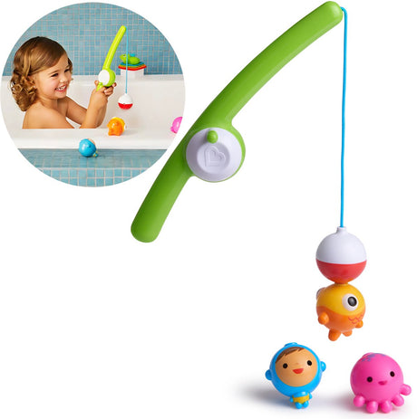 Munchkin gone fishin' badspeelgoed - magnetische vissersset voor in bad - vanaf 24 maanden