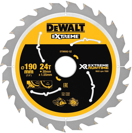 Dewalt black+decker de walt cirkelzaagbladen 190mm 30mm 24t csb (prijs per stuk)
