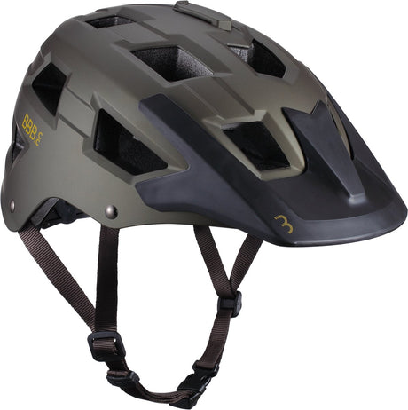 Bbb cycling mtb helm nanga - met bevestiging voor camera of verlichting - wasbare padding - fietshelm volwassenen: heren dames - mat olijf groen - m - bhe-54 m