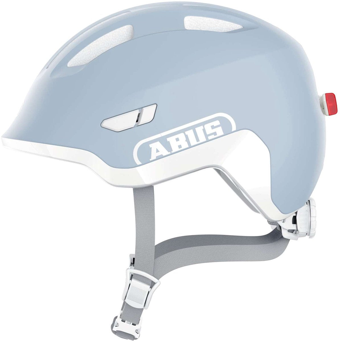 Abus fietshelm smiley 3.0 ace led pure aqua s - 45-50 cm - blauw - geschikt voor gebruik op kinderfietsen - 230 g