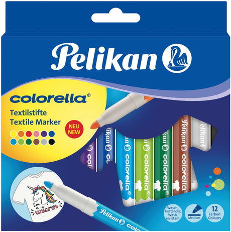 Herlitz pelikaan – textiel markers – 12 kleuren – handig in gebruik