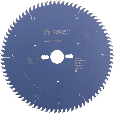 Bosch cirkelzaagblad expert for wood - 250 x 30 x 2,5 mm - 80 tanden