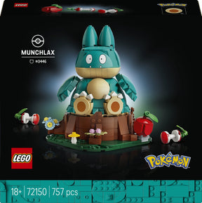 Lego pokémon - munchlax figuur bouwpakket voor volwassenen en woondecoratie - 72150