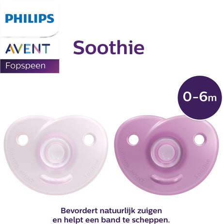 Philips avent soothie hart - 0-6 maanden - 2 stuks - plant-based - roze - scf099 22