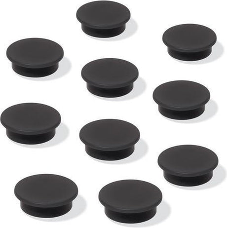 Sigel magneten - meet up - voor whiteboard - 25mm - 10 stuks - zwart - si-mu196