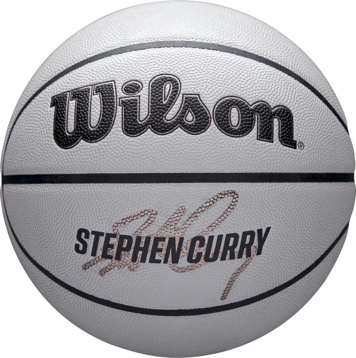 Wilson nba player icon uv bskt curry, unisex, grijs, basketbal, maat: 7