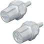 Proplus set van 2 schroefbare accupolen m6 – voor (lithium) accu met standaard accupolen – plus- en minpool – zilver