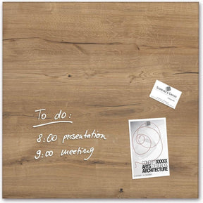 Sigel glasmagneetbord artverum 48x48cm natural wood