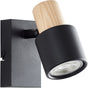 Brilliant pini - wandlamp - gu10 max 1x10w - zwart hout