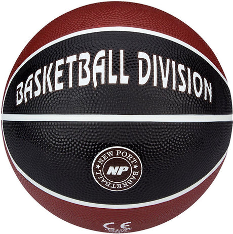New port mini basketbal print - bordeaux zwart wit - 3