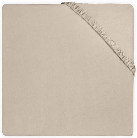 Jollein - baby hoeslaken boxmatras jersey (nougat) - katoen - hoeslaken box - 75x95cm