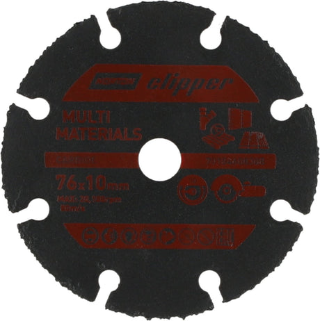 Norton clipper multi materials - carbide doorslijpschijf - 76mm - voor de haakse slijper