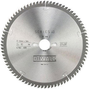 Dewalt cirkelzaagblad voor laminaat | extreme | ø 250mm asgat 30mm 80t - dt4287-qz