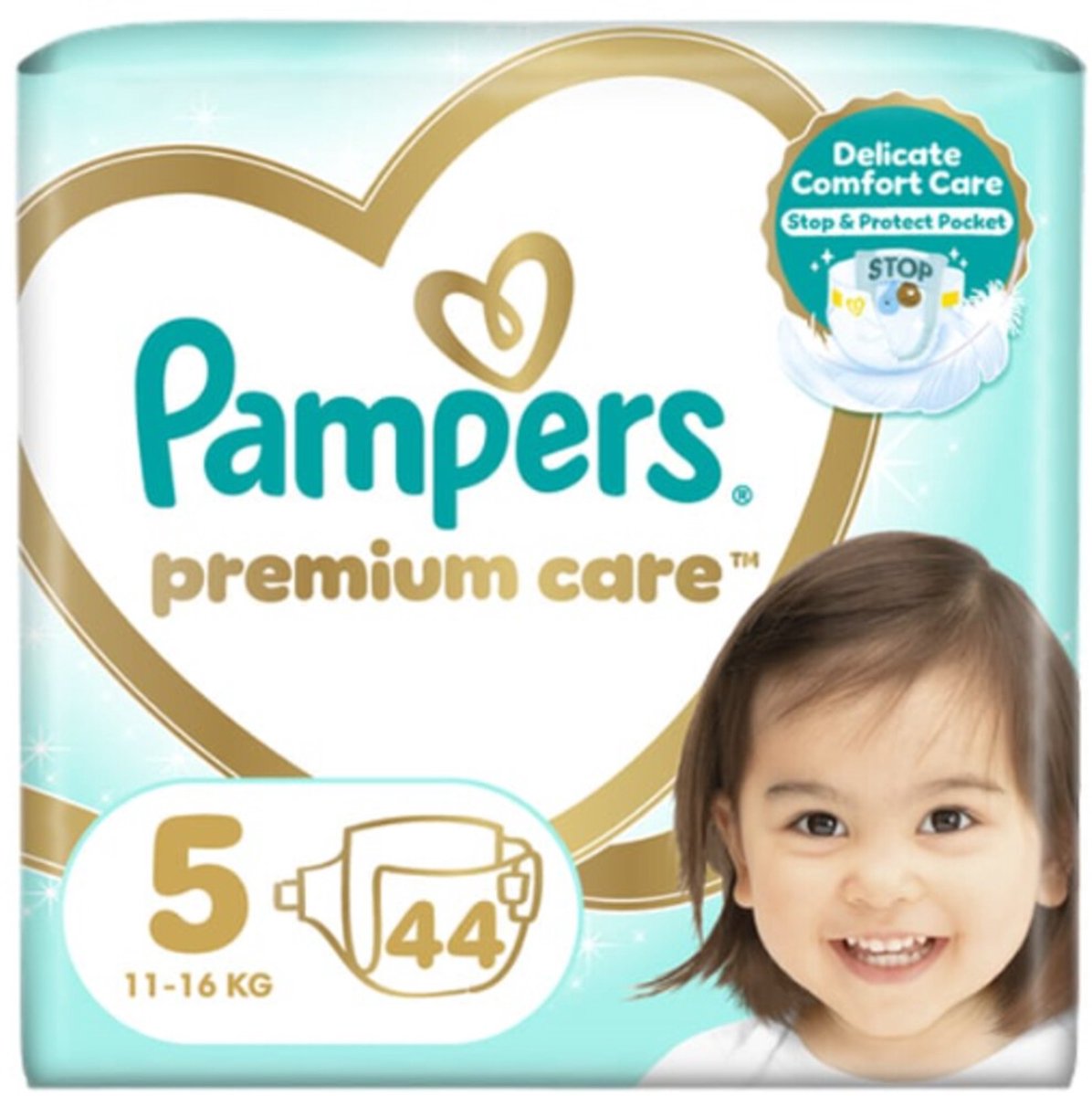 Pampers premium care luiers maat 5 (11-16kg) - 2 x 44 stuks - voordeelverpakking