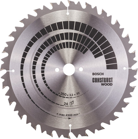 Bosch - cirkelzaagblad construct wood 350 x 30 x 3,2 mm, 24