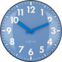Nextime duomo mini – tafel wandklok – 20 cm – koepelvormig glas – blauw – stil
