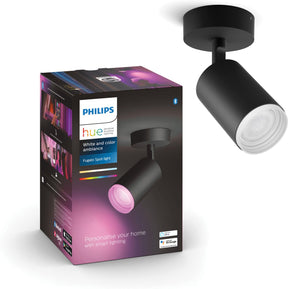 Philips hue fugato opbouwspot - wit en gekleurd licht - 1-spot - zwart