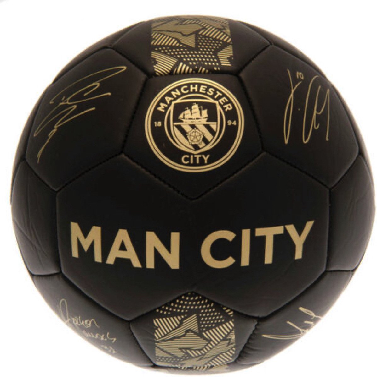 Precision manchester city voetbal - maat 5 - inclusief handtekeningen
