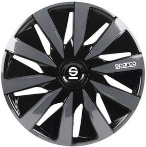Sparco wieldoppen lazio - 14 inch - zwart grijs