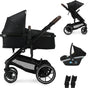 Deryan noa kinderwagen 3-in-1 - wandelwagen met autostoel - zwart