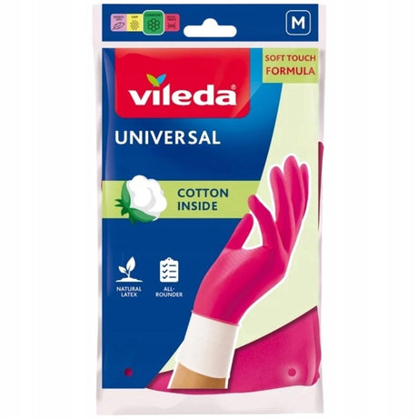Vileda universele handschoenen - maat m - antislip - katoenen voering m