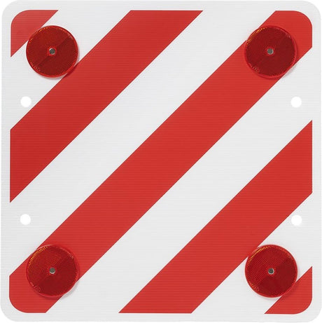 markeringsbord met reflectoren 50 x 50 cm rood wit
