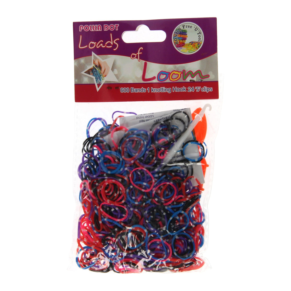 Loom Bands Polka Punkten Set, 600st.