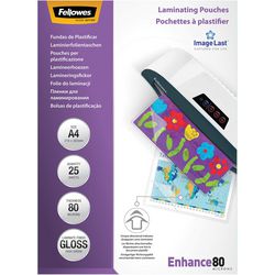 Fellowes lamineerhoezen 5396205 80mic transparant pak van 25