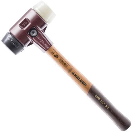 Halder 3028060 simplex hamer - nylon rubber - hout - 1520gr - 60mm