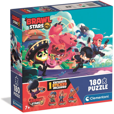 Clementoni - puzzel - 180 stukjes - brawl stars design 1 - kinderpuzzel - legpuzzel - vanaf 7 jaar