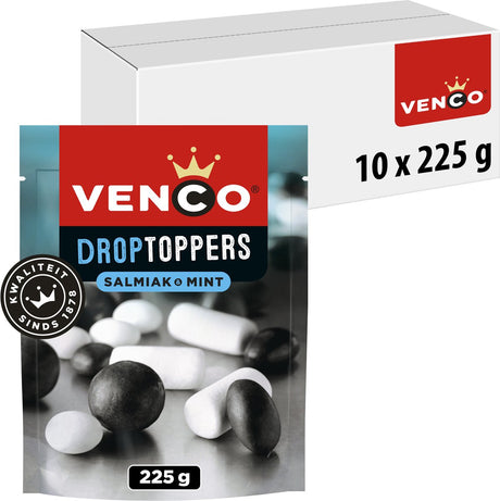 Venco droptoppers salmiak mint (10x 225gr)