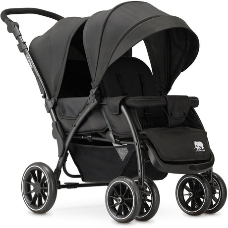 Deryan elena duo buggy - dubbele buggy - compact lichtgewicht - zwart