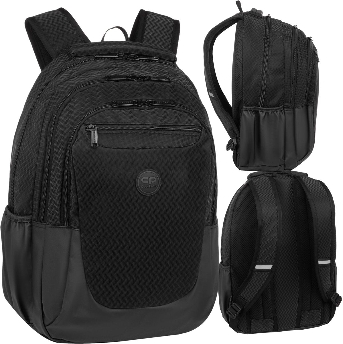 Coolpack soul rugzak zwart - grote schooltas voor jongens (28l)