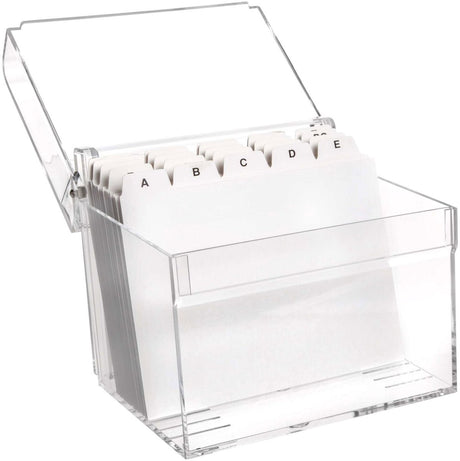 Maul kaartenbak met index a6 acryl 15.9 x 12.7 x 12.5 cm transparant