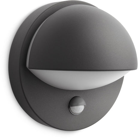 Philips led philips june buitenwandlamp met sensor - antraciet