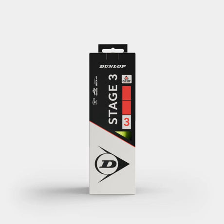 Dunlop stage 3 tennisballen - geel rood - 3 stuks