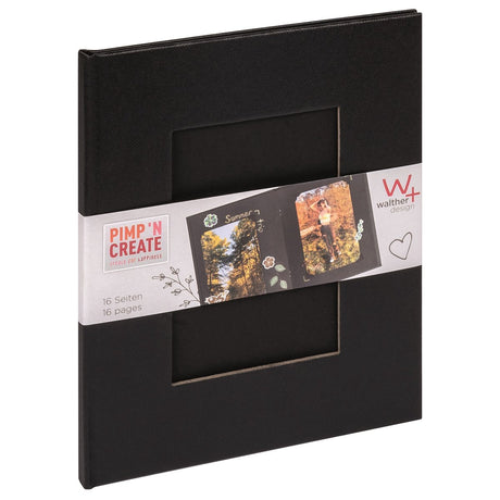 Walther fa-090-b fotoalbum pac - formaat 16,5 x 20 cm - zwart