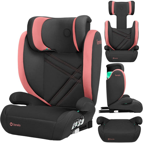 Lionelo hugo i-size – autostoel – 100-150 cm – isofix gordel – verstelbare hoofdsteun – geavanceerde zijbescherming – memory foam – wasbare bekleding – groeit mee – comfortabele zitting – i-size norm r129