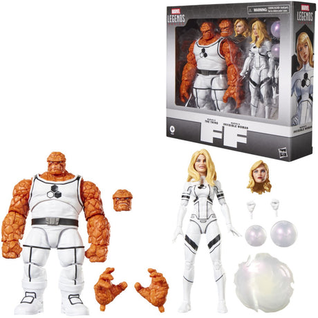 Marvel legends series future foundation 's the thing en 's invisible woman, fantastic four-actiefiguren van 15 cm
