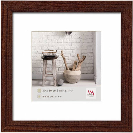 Walther home - houten lijst - fotoformaat 30x30 cm - walnoot