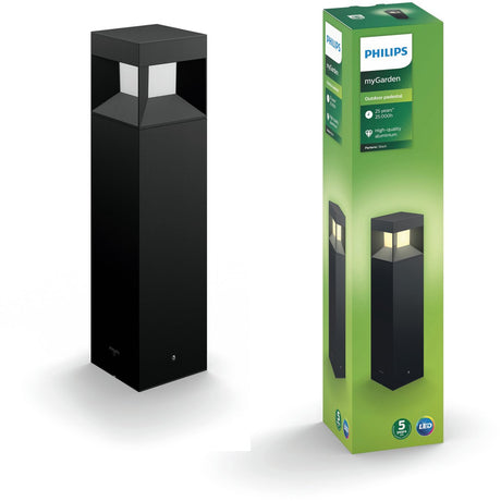 Philips led philips parterre sokkellamp voor buiten - zwart - klein