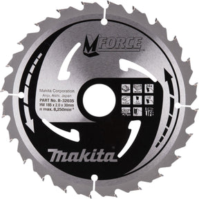 Makita accessoires makita ø 185mm asgat 30mm 24t cirkelzaagblad voor hout | mforce - b-32035
