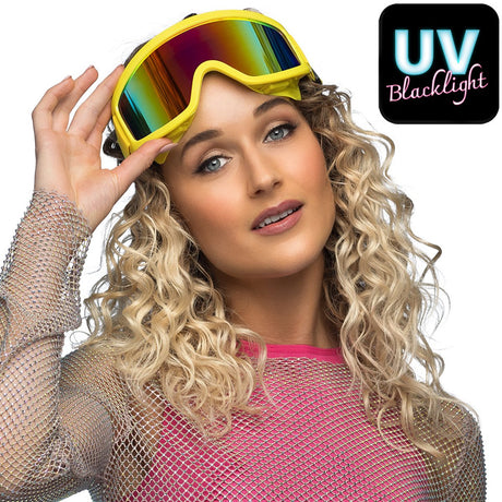 Boland party skibril neon geel