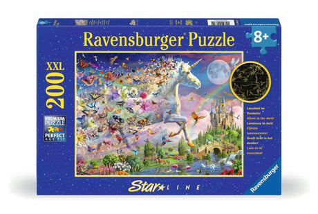 Ravensburger puzzel fantasy unicorn star line - legpuzzel - 200 stukjes