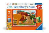 Ravensburger puzzel the lion king - twee puzzels - 24 stukjes - kinderpuzzel