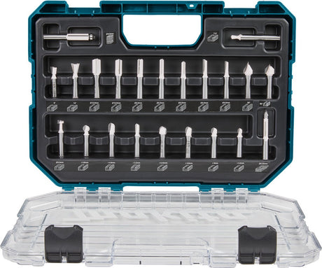 Makita accessoires d-74784 | frezenset 8mm | 22-delig | in kunststof koffer - d-74784