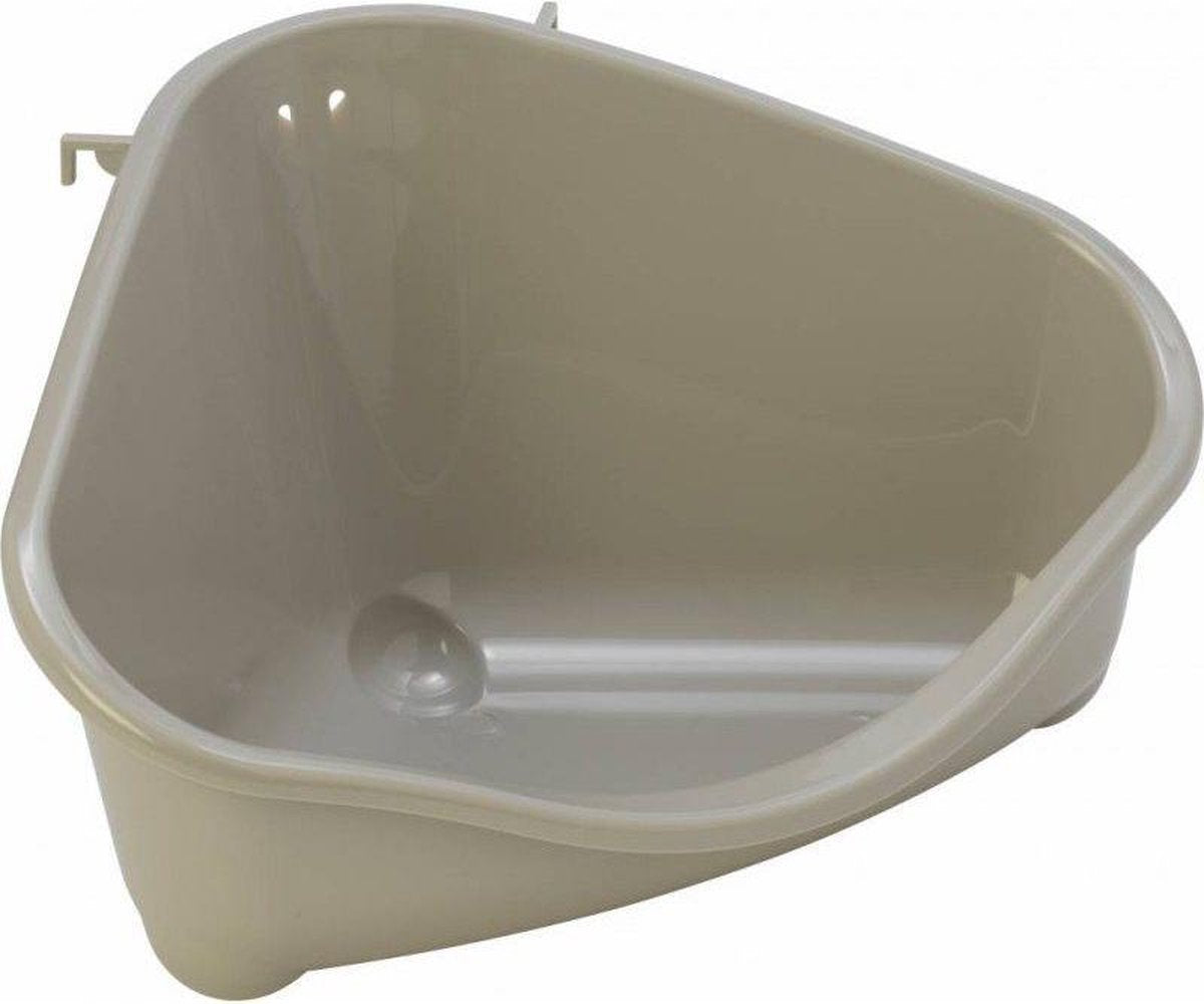 Moderna hoektoilet - knaagdiertoilet - medium - kleur: warm grijs - 35.5 x 23.4 x 19 cm