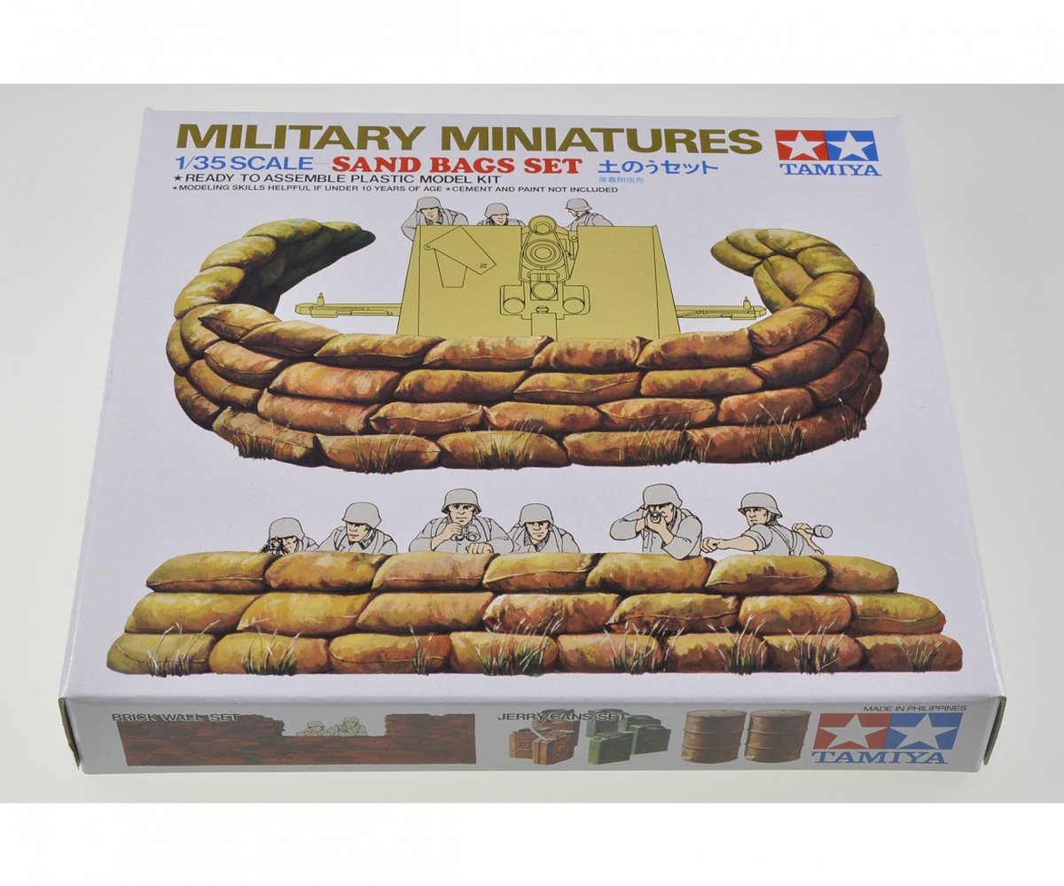 Tamiya modelbouwpakket militaire voertuigen - 35025 zandzakken plastic - 1:35 - modelbouw