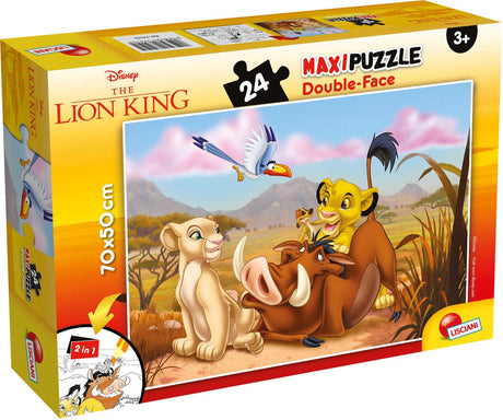 Lisciani - lion king - double face - puzzel maxifloor - 24 stukjes